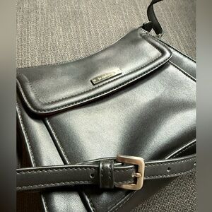 Vintage 90s Liz Claiborne Black Purse with Red Lining